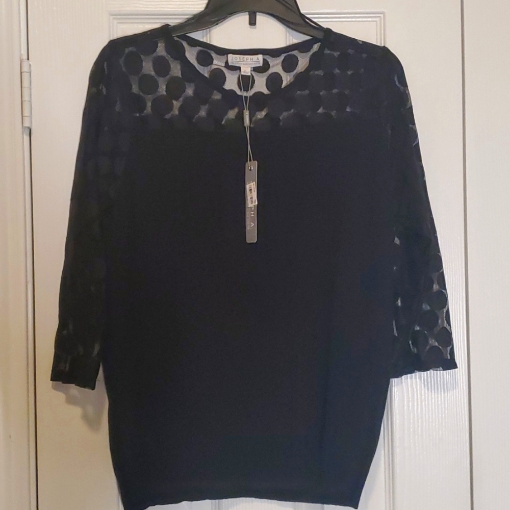 Polka dot black blouse